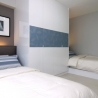 niebiesko biała podwójna sypialnia (2)